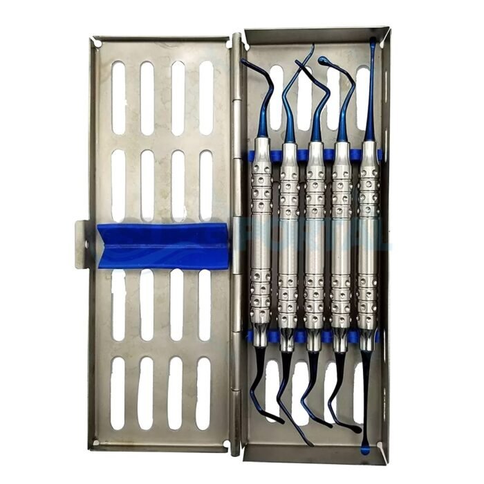 Vista Tunneling Kit 5 pcs, Blue plasma coating Dental Instruments Germany steel - Image 1