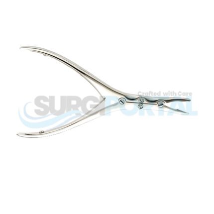 Zaufal Jansen Stille Bone Rongeur – Double Action, Curved Jaws, 18cm ENT Instrument
