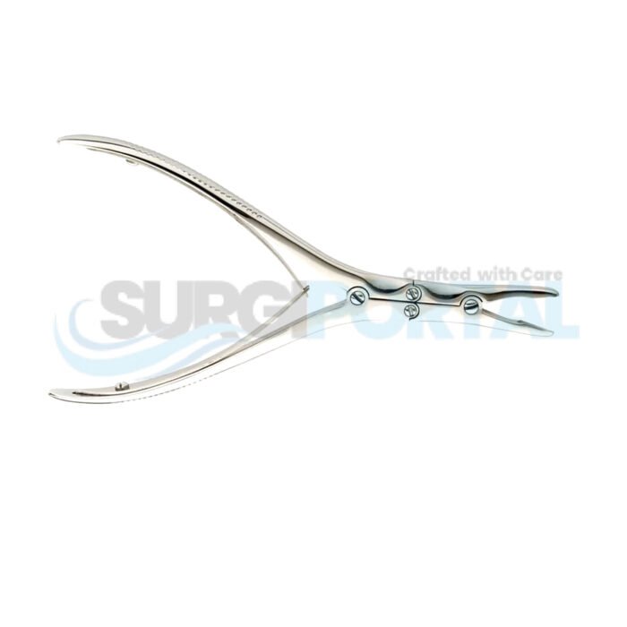 Zaufal Jansen Stille Bone Rongeur – Double Action, Curved Jaws, 18cm ENT Instrument - Image 1