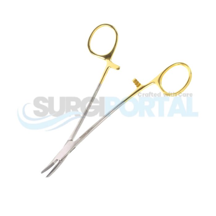 Single Use Disposable Converse Needle Holder Curved15mm Jaws Large Rings Ratchet Lock - Image 1