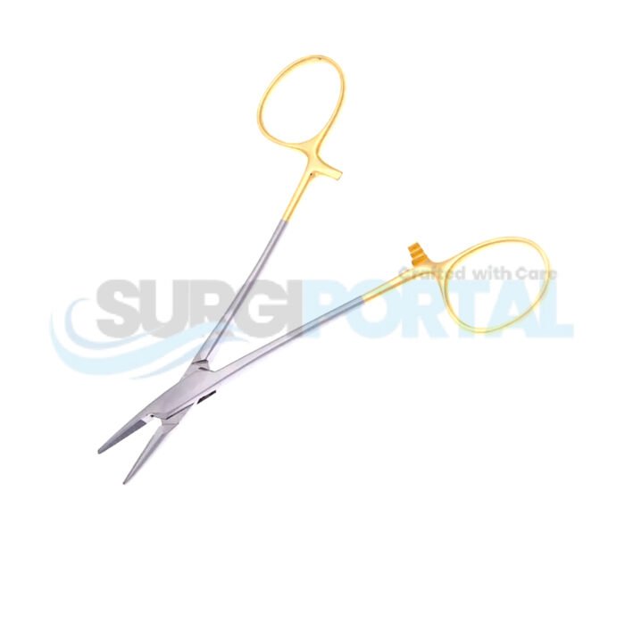 Converse Needle Holder Straight 15mm Jaws Large Rings Ratchet Lock - Image 1
