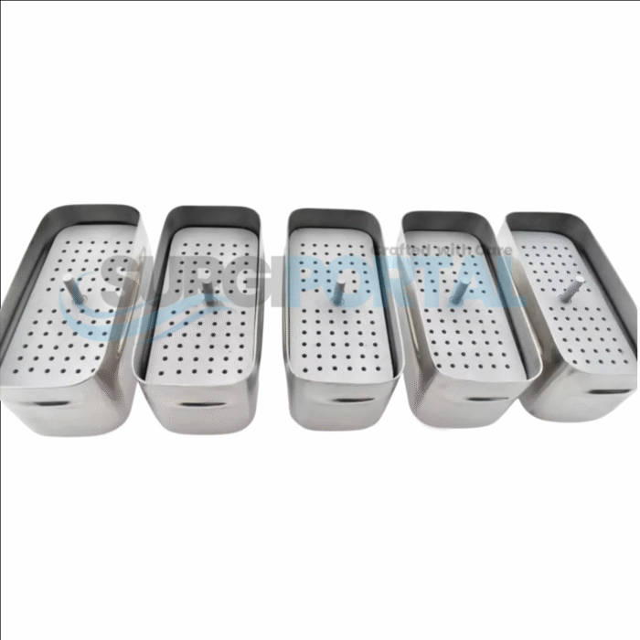 72 Hole Autoclave Sterilizer Case Dental Aluminum Endo Files Holder Box 5 Pcs - Image 1