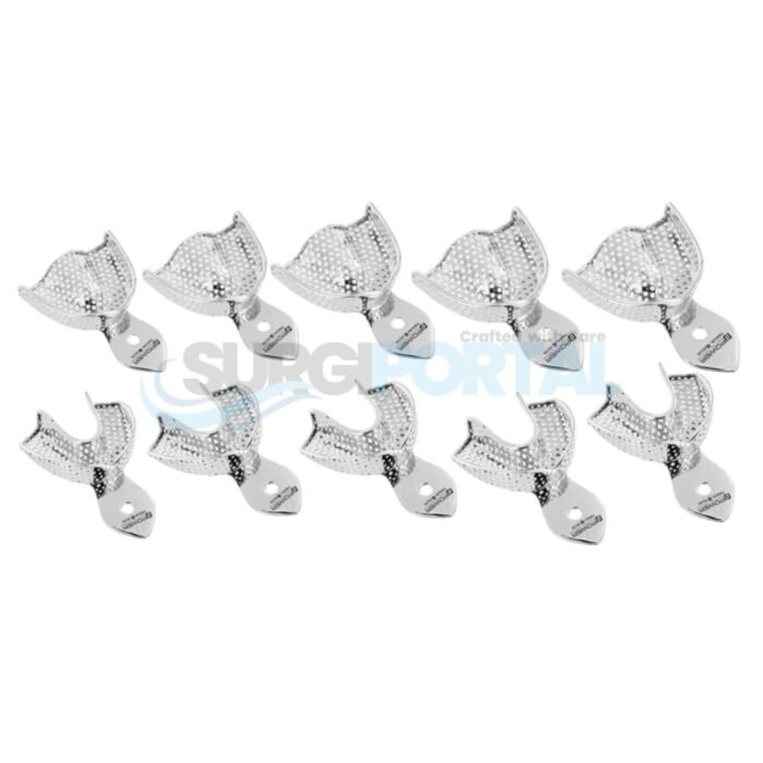 Impression Trays Perforated, Set of 10 (Upper and Lower) - Image 1