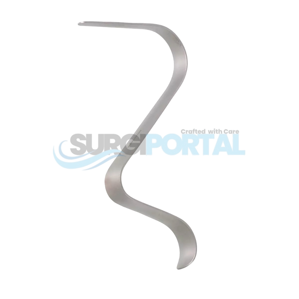 resized_processed_4 3 4 Tessier Maxillo Dbl Curve Retractor nasal bridge 4 3/4" Tessier Maxillo Double Curve Retractor – Nasal Bridge - Image 1
