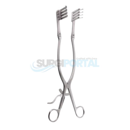 Beckman Adson Retractor 12 1×1 ¾ Sharp 4×4 Teeth (3 from hinge to top)