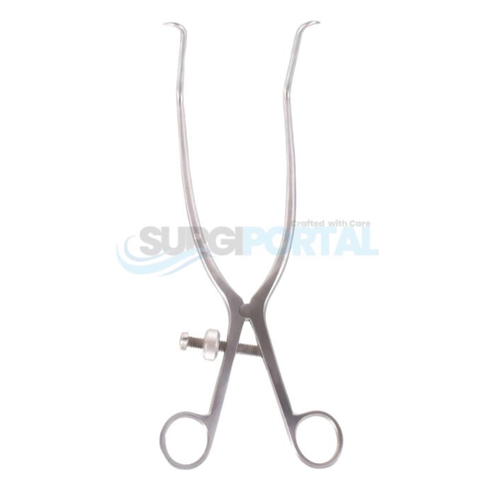 Deep B Z Retractor Angled 90° – 3" Deep, 5" Spread with Ratchet - Image 1