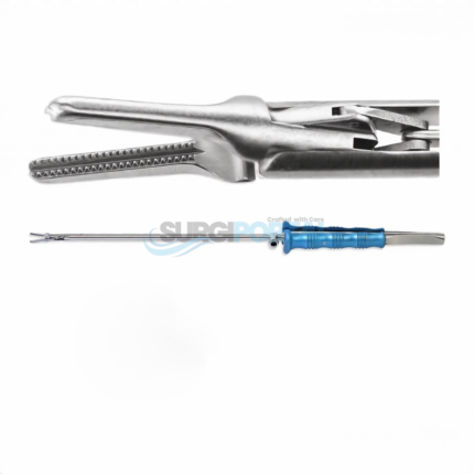 MIS Biopsy Forceps 10" Straight, Oval Cup Tip, 5mm Jaw – Surgical Instrument