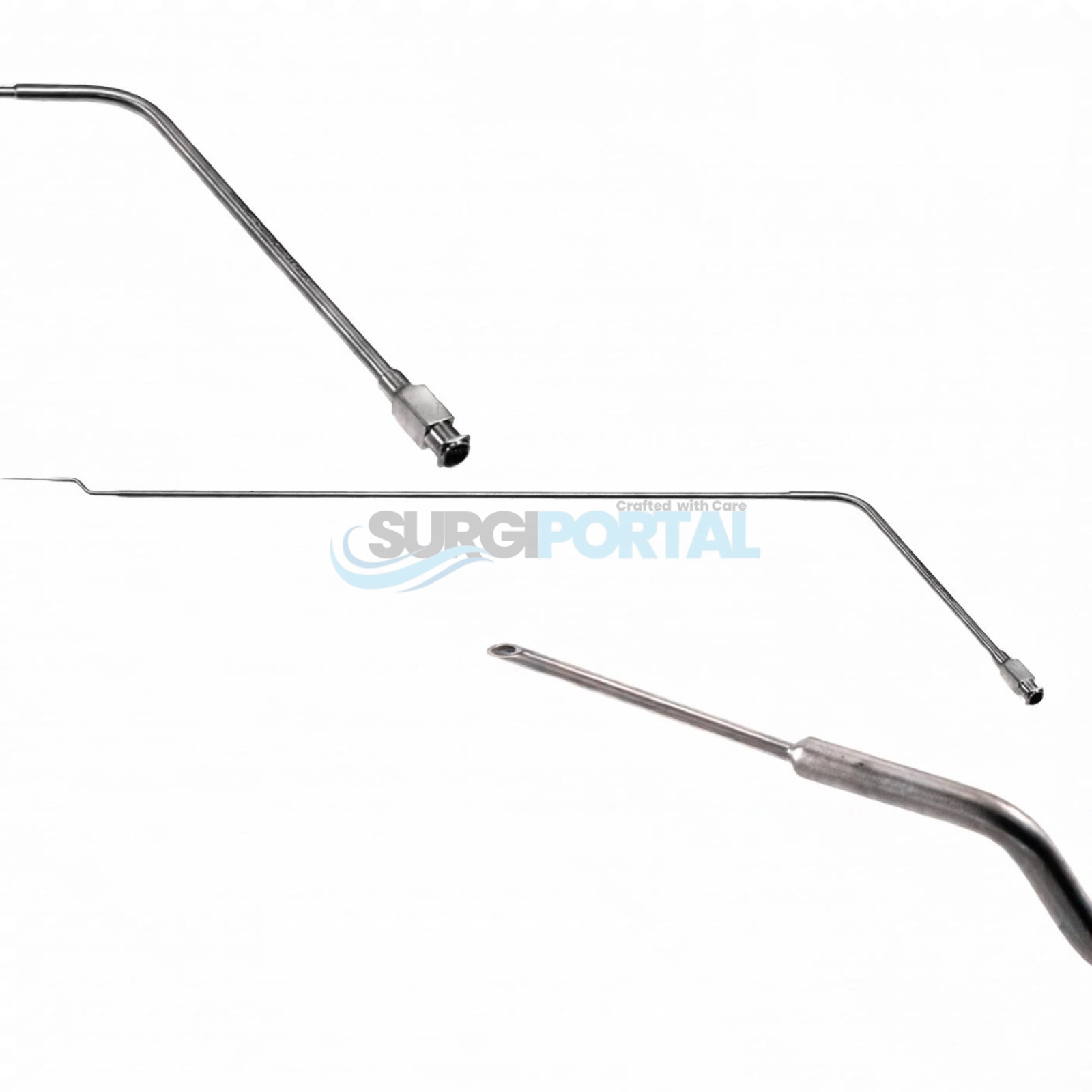 145 6 pc Kleinsasser Laryngeal Injection Needle 13" Bayonet End, 260mm, 0.5mm – ENT Instrument - Image 1
