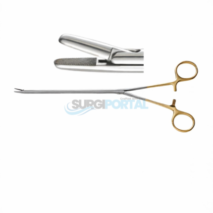Cardiac Surgery Needle Holder – 7mm Shaft Straight Jaws Gold Ring | Ratchet Handle
