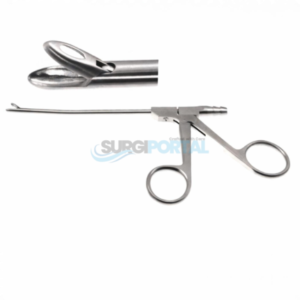 Nasal Sinus Inner-Suction Forceps 7.5" 100mm Curved Up 3.5mm Oval Jaws – ENT Instrument