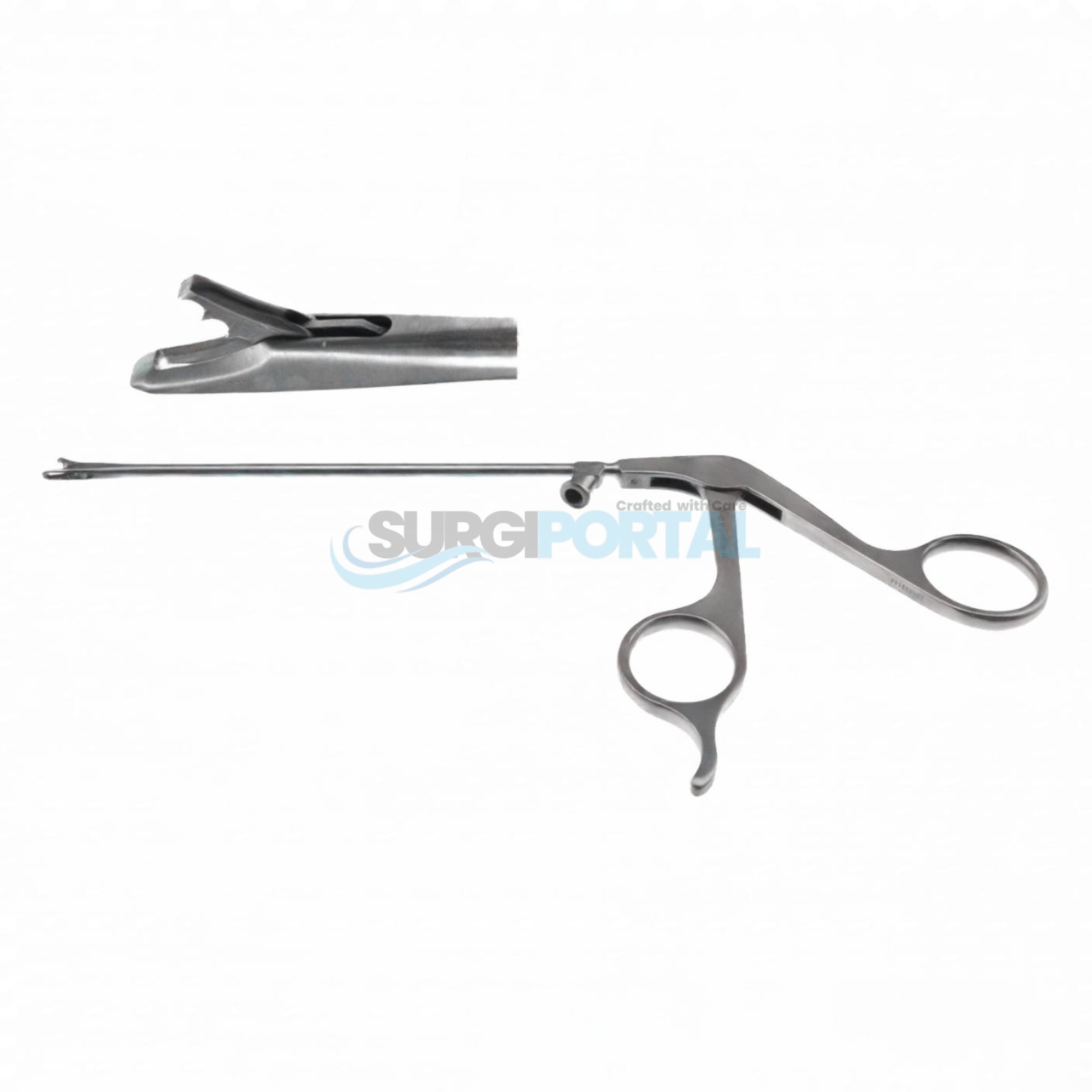 93 Kuhn Nasal Cutting Forceps | 60° Up Angled, 1.5mm Thru-Cutting Cup Jaws – ENT Tool - Image 1
