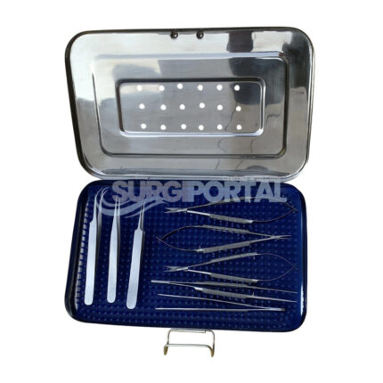 Hand Surgery Basic Set of Micro Surgical Instruments – Microsurgery Set with Case