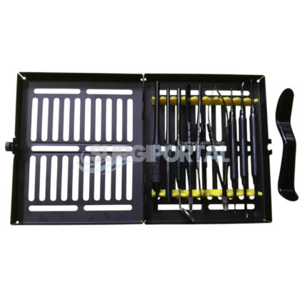 Dental Micro Oral Surgery Instruments Kit – 11 Pcs Black Dental Surgery Instrument Set