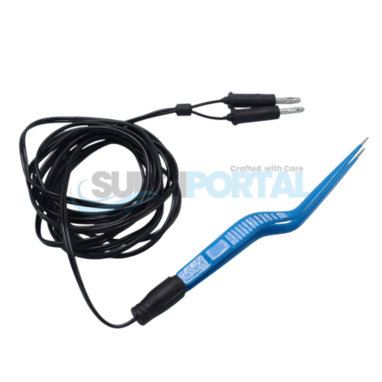 Disposable Bipolar Bayonet Tissue Forceps With Cable – Insulated | Electrosurgery Instrument